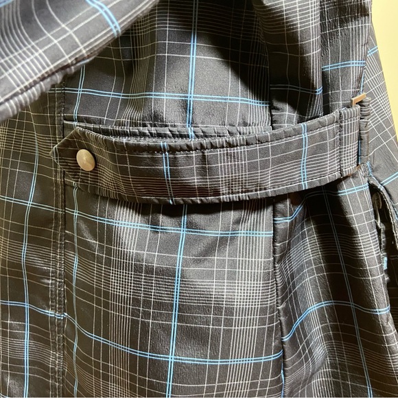 Free Country Black, Grey and Blue Plaid pattern Waterproof Rain Jacket size XL - Picture 16 of 16